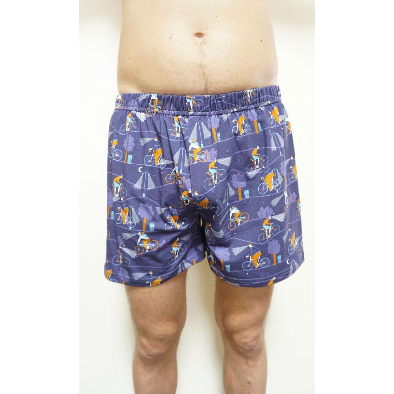 Pánské trenky švestkově modrá kola JerryJane