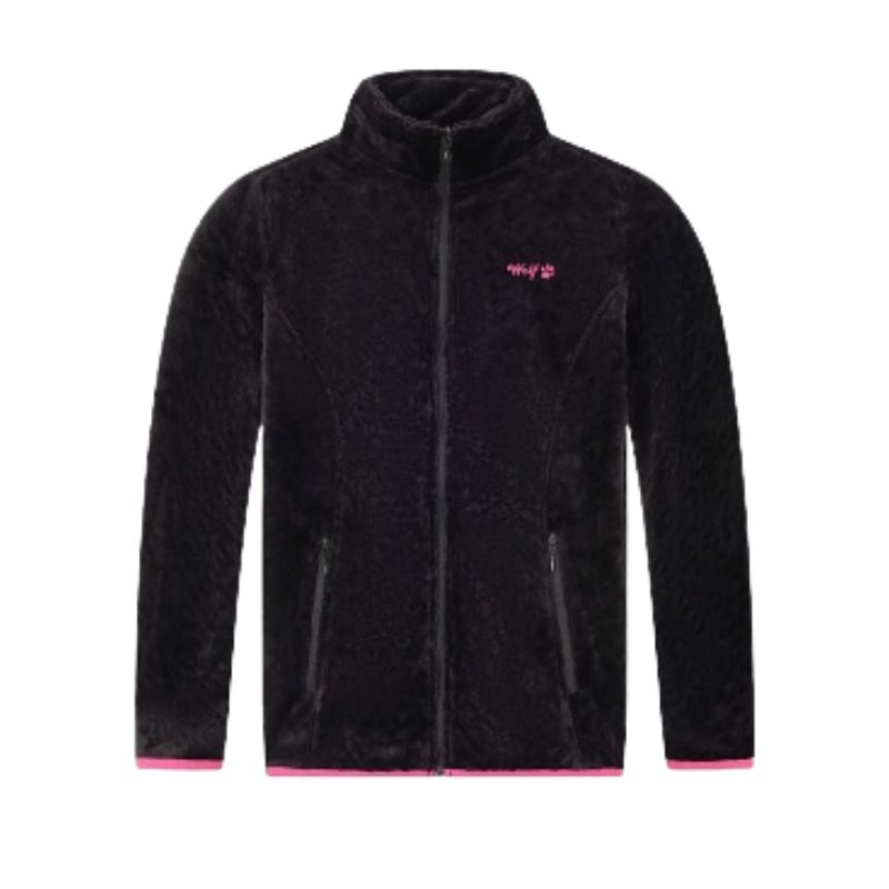 Dívčí FLEESOVÁ (chlupatka) MIKINA černá Wolf B2450