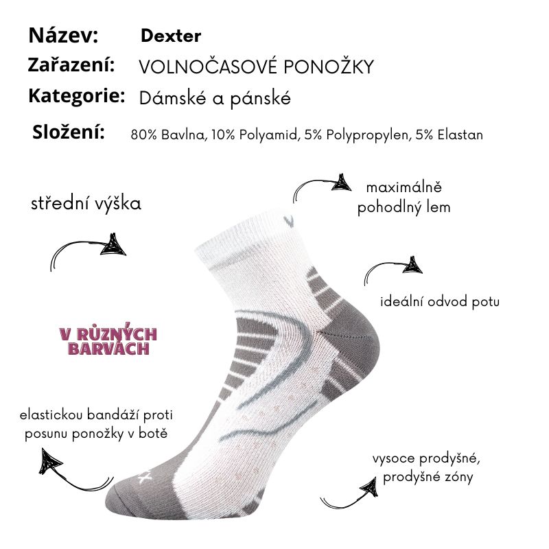 Voxx Ponožky Dexter sv.šedé