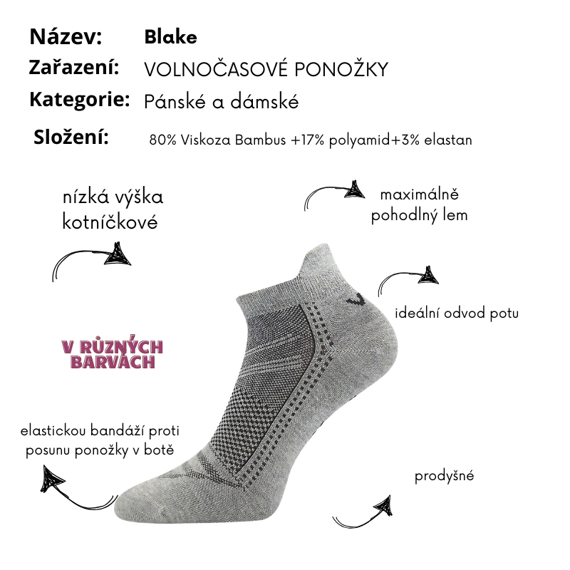 PÁNSKÉ, DÁMSKÉ BAMBUSOVÉ PONOŽKY bílé Fuski Boma Blake