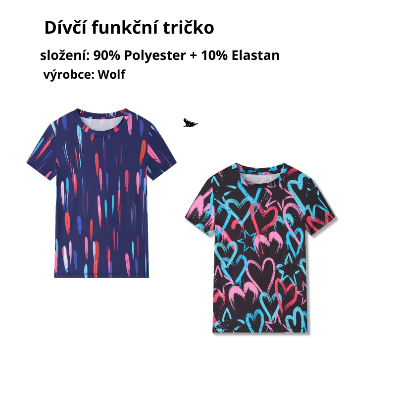 DÍVČÍ funkční TRIČKO tm.modré Wolf S2517
