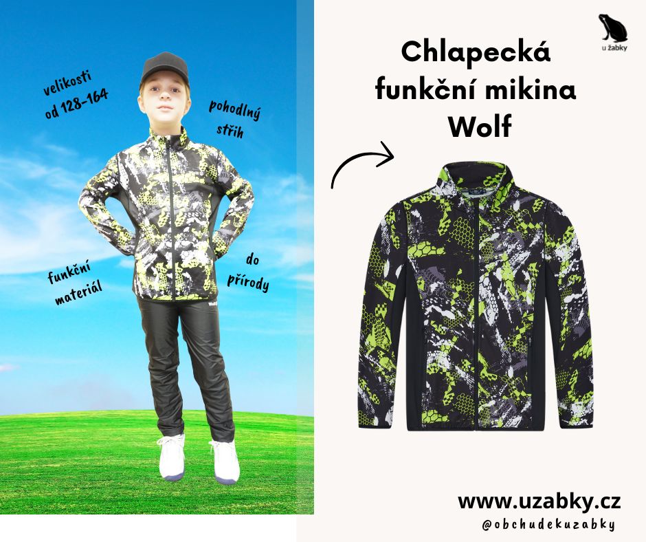 CHLAPECKÁ MIKINA černá Wolf M2541