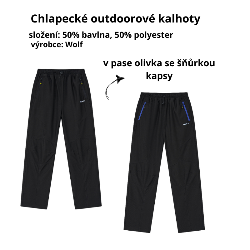 Chlapecké outdoorové kalhoty černé Wolf T2551