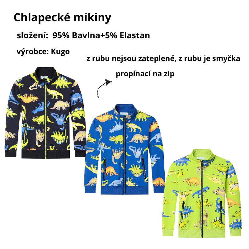 CHLAPECKÁ MIKINA zelená Kugo HC9303