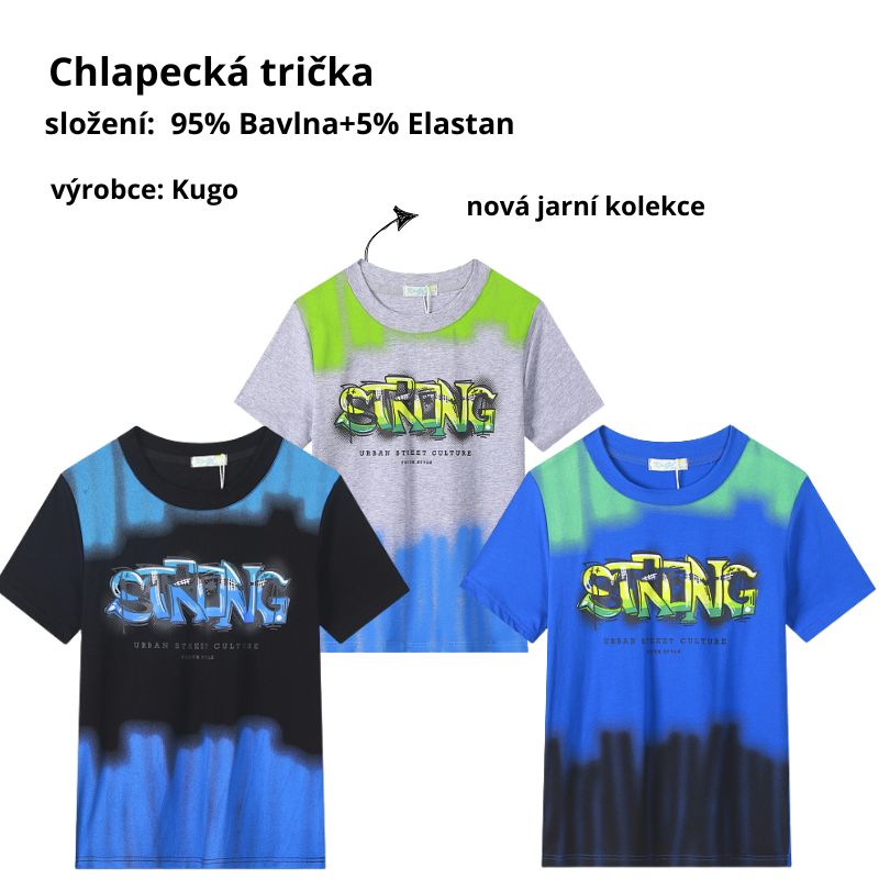 CHLAPECKÉ TRIČKO modré Kugo HC9348
