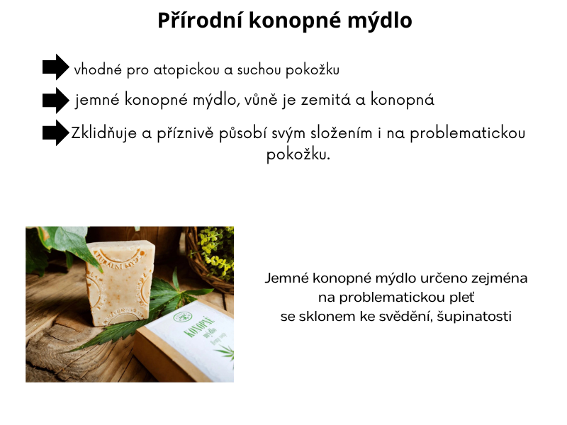 Přírodní konopné mýdlo 100g