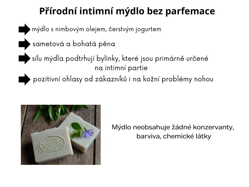 Přírodní intimní mýdlo bez parfemace 100g