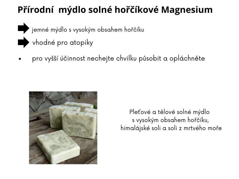 Přírodní mýdlo solné hořčíkové Magnesium 100g