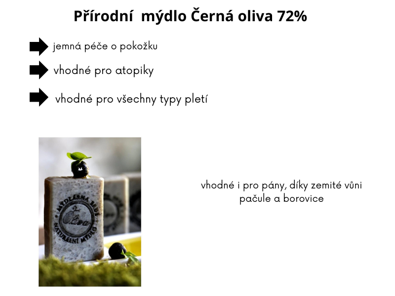 Přírodní mýdlo  Černá oliva 50g