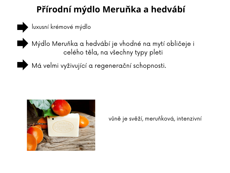 Přírodní mýdlo Meruňka a hedvábí 50g