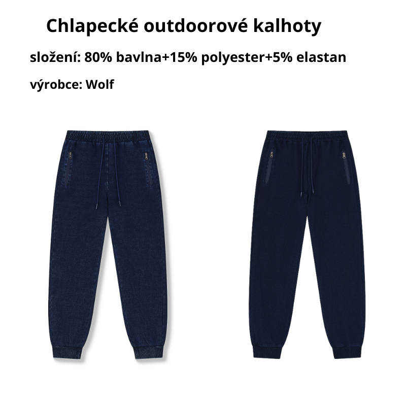 Chlapecké riflové tepláky WOLF modré T2562