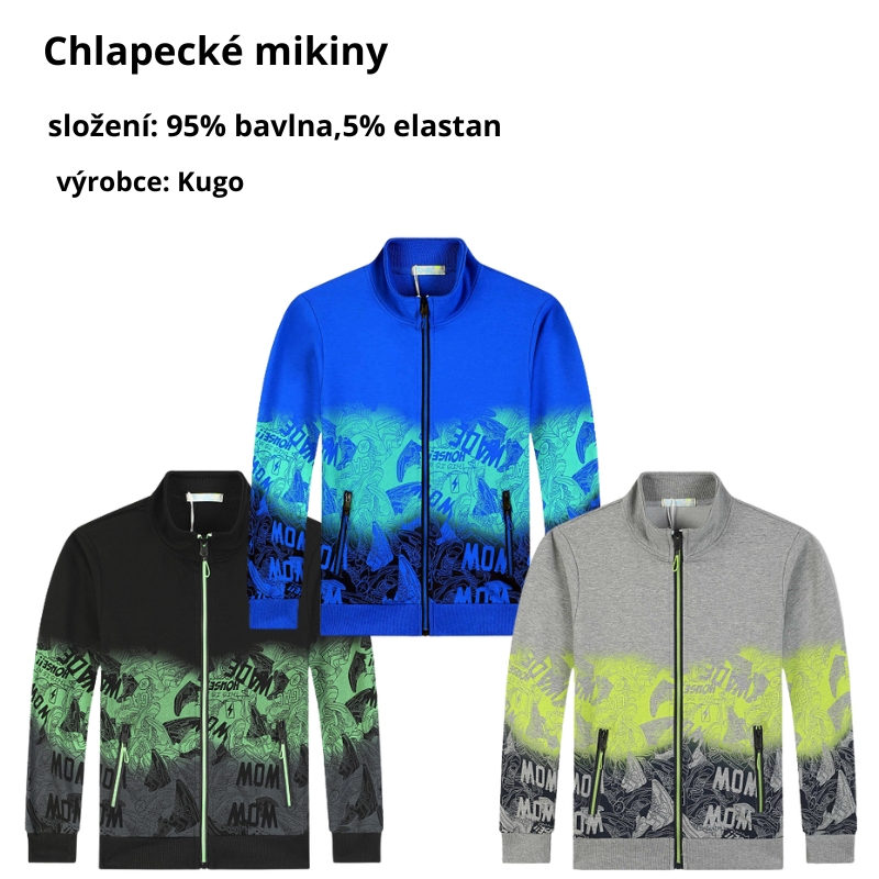 CHLAPECKÁ MIKINA černá Kugo EM9325