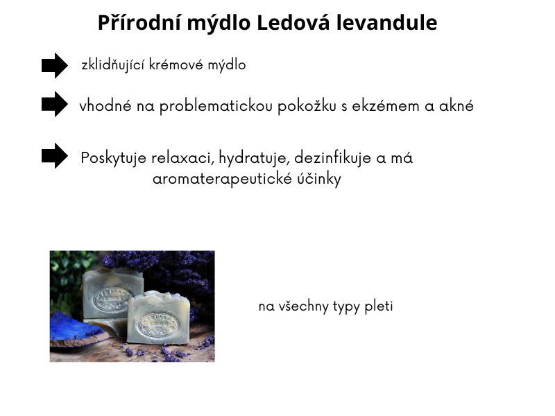 Přírodní mýdlo Ledová levandule 100g