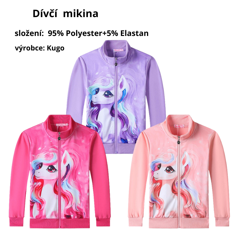 DÍVČÍ teplejší MIKINA růžová Kugo PT2506