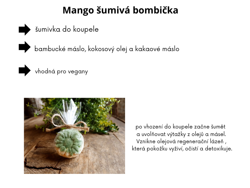 Mango šumivá bombička do koupele 25g