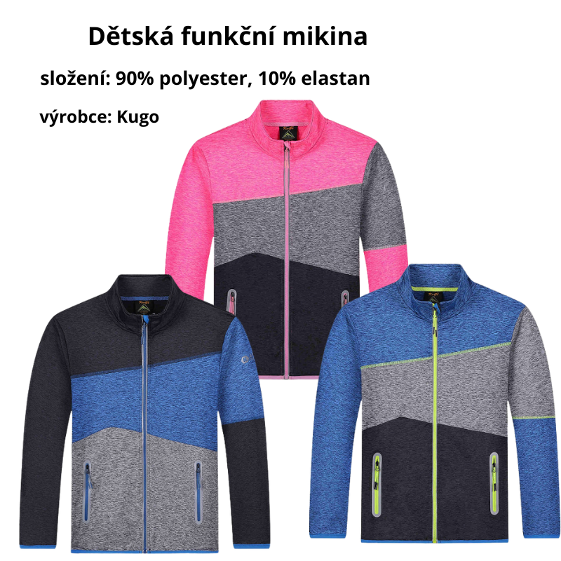 DÍVČÍ MIKINA šedá/růžová Kugo FH9608