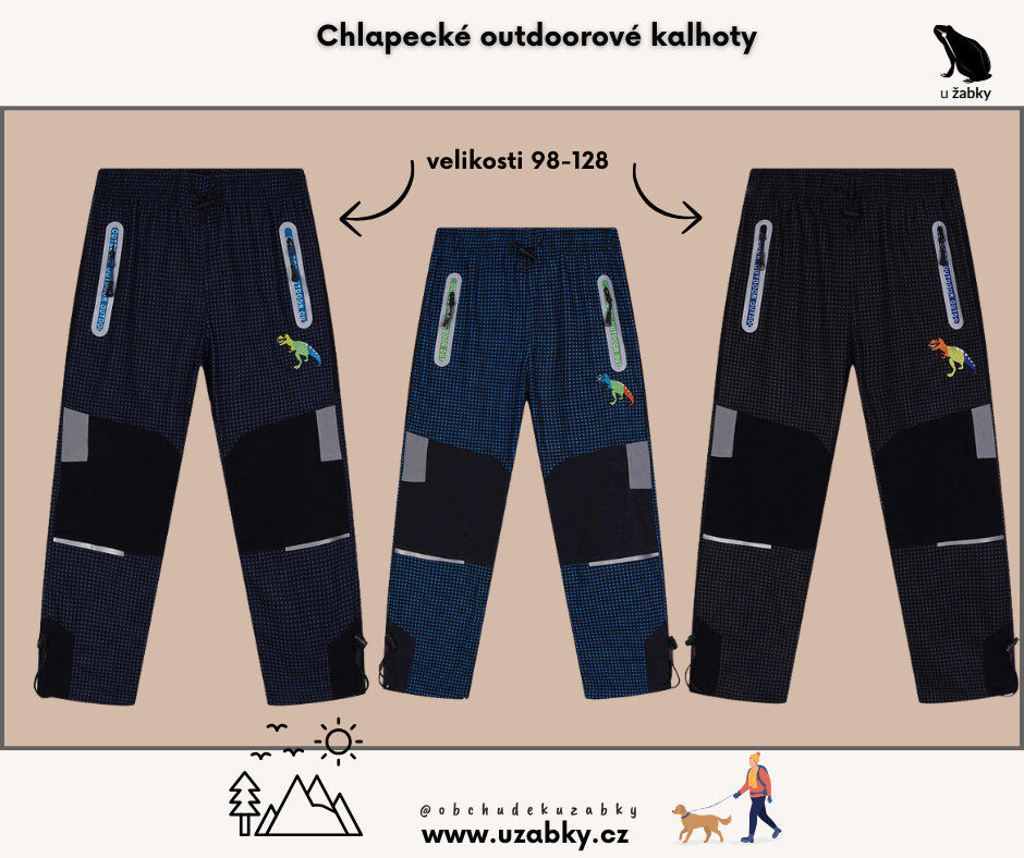 Chlapecké outdoorové kalhoty Kugo modré G8860
