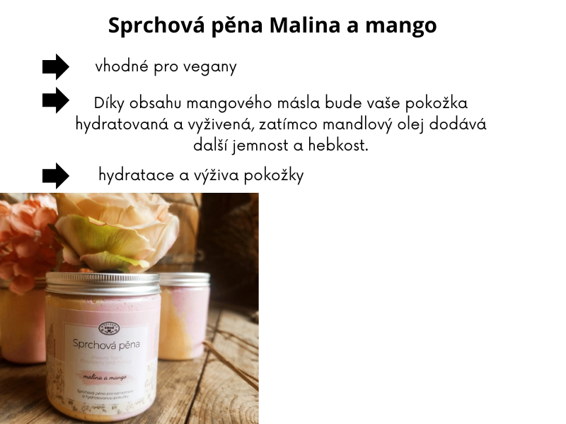 Sprchová pěna Malina a Mango 250ml