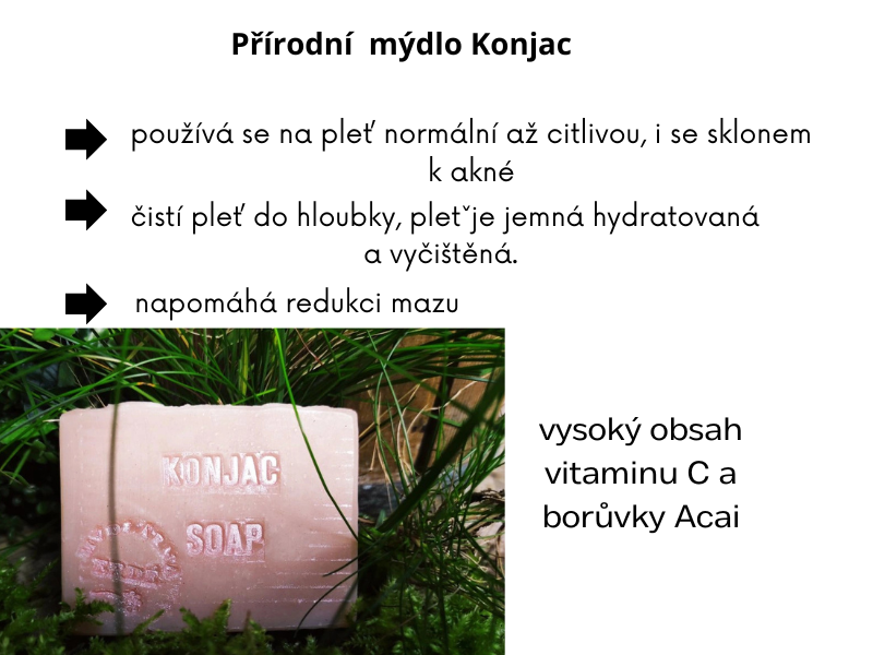 Přírodní mýdlo Konjac 100g