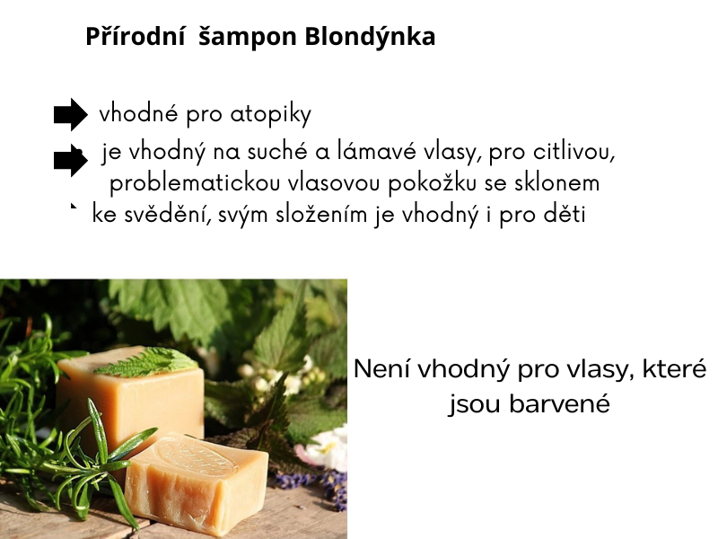 Přírodní mýdlový šampon Blondýnka 100g