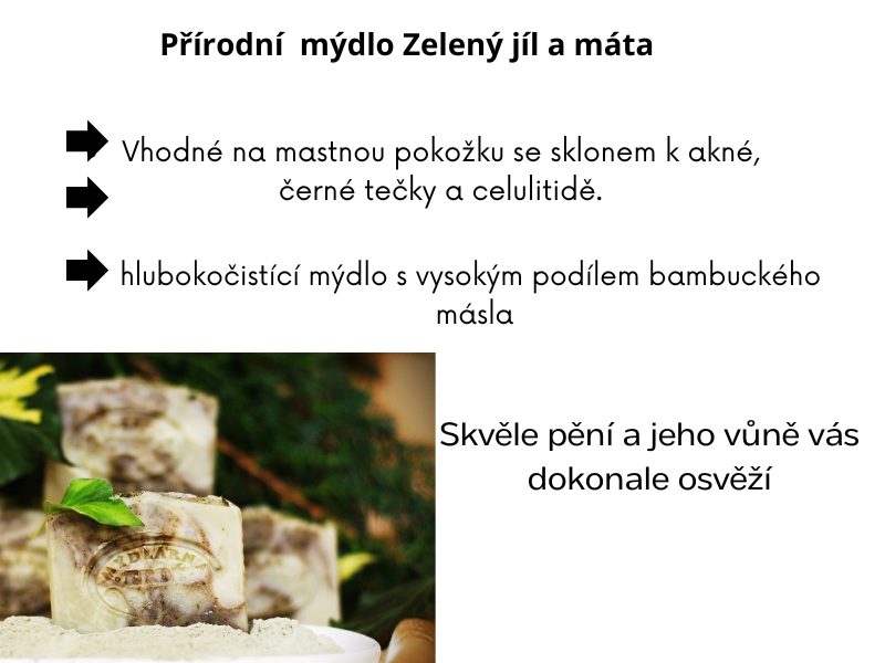 Přírodní mýdlo  Zelený jíl a máta 100g