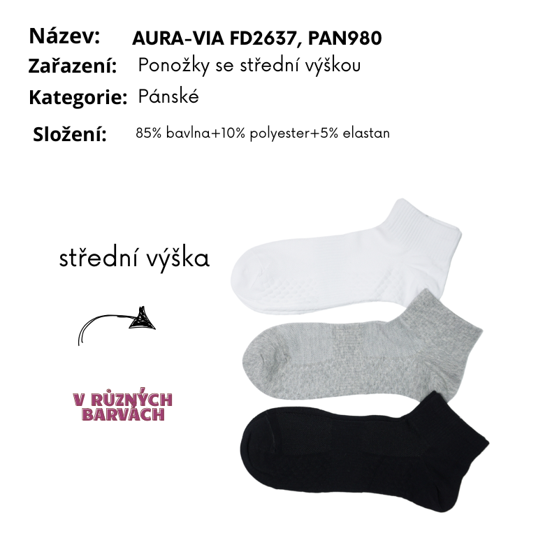 PÁNSKÉ  PONOŽKY AURA-VIA FD2637