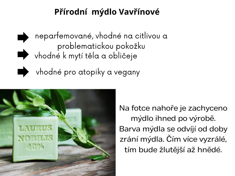 Přírodní mýdlo Laurus nobilis 40% vavřínové 50g