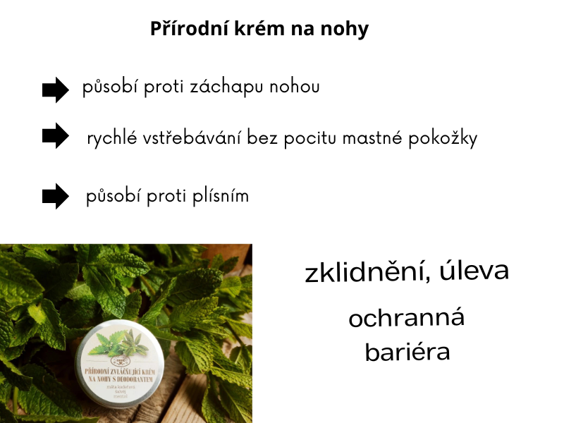 Přírodní krém na nohy