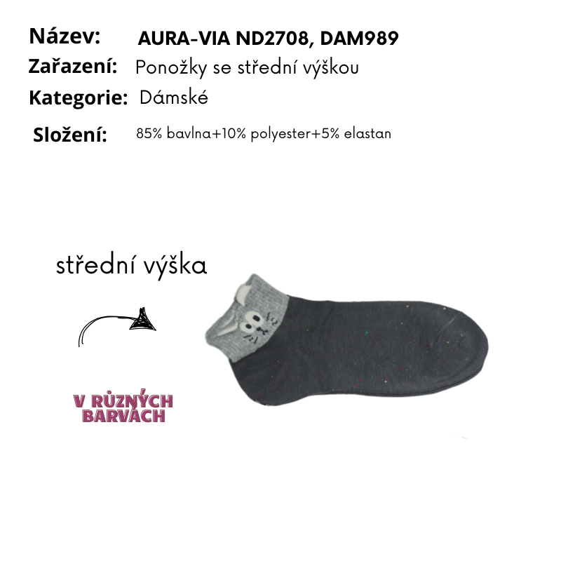 Dámské  PONOŽKY AURA-VIA ND2708
