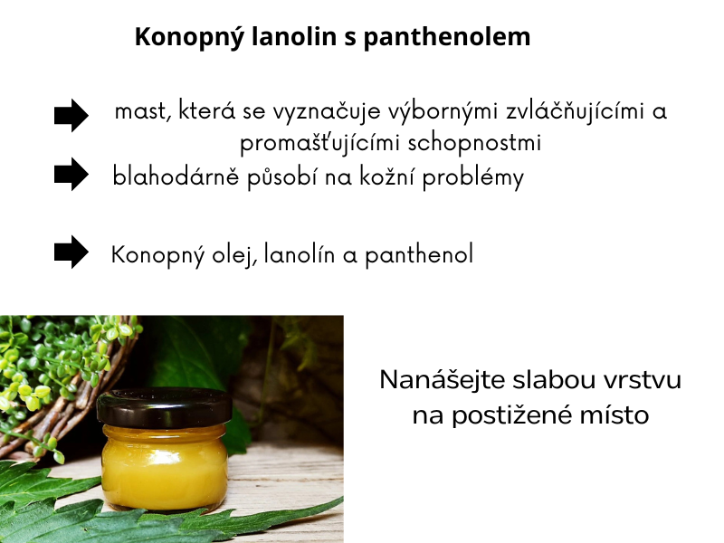 Konopný lanolin s panthenolem 25ml