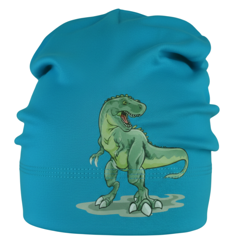 Chlapecká bavlněná ČEPICE tyrkysová Pepe Dráče Dino