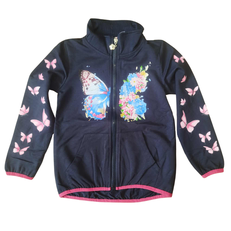 DÍVČÍ MIKINA tm.modrá Kugo SM3595