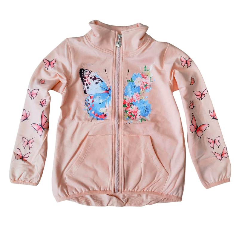 DÍVČÍ MIKINA lososová Kugo SM3595