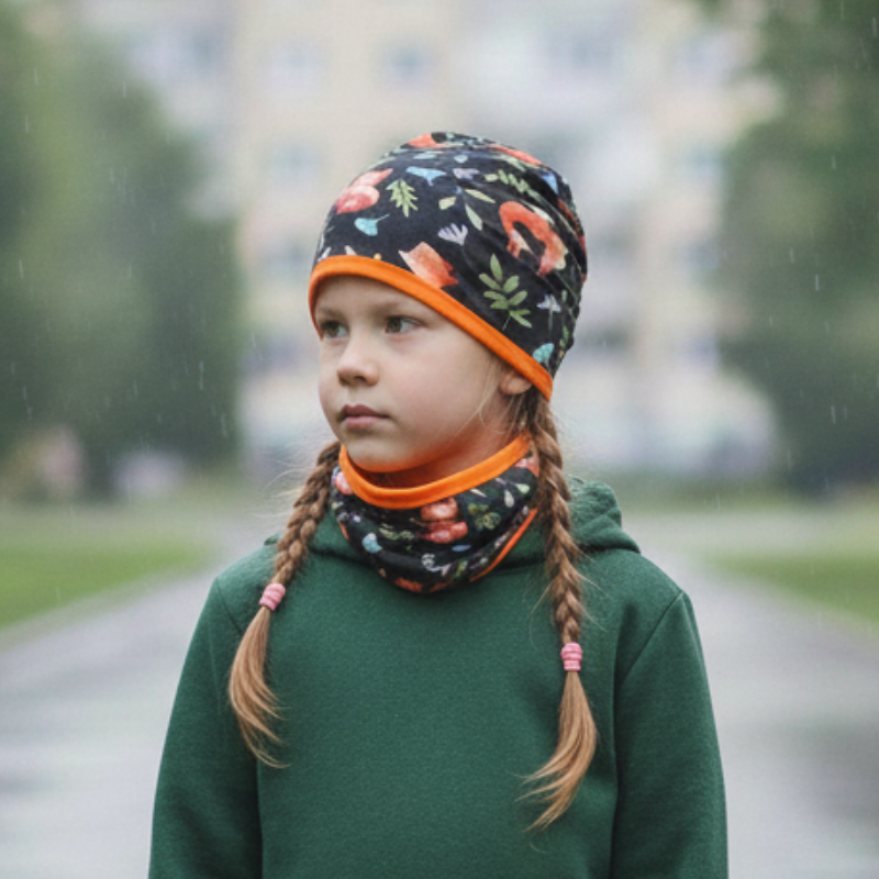 Dívčí čepice a nákrčník Liška CF5620 Kugo