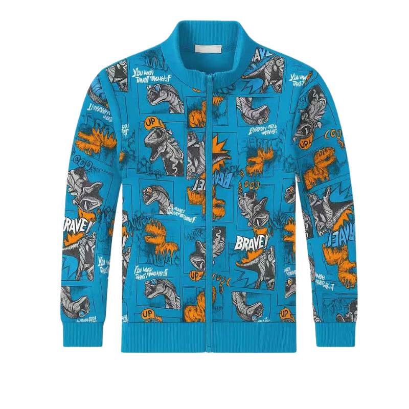 CHLAPECKÁ teplejší MIKINA modrá Kugo GM9778