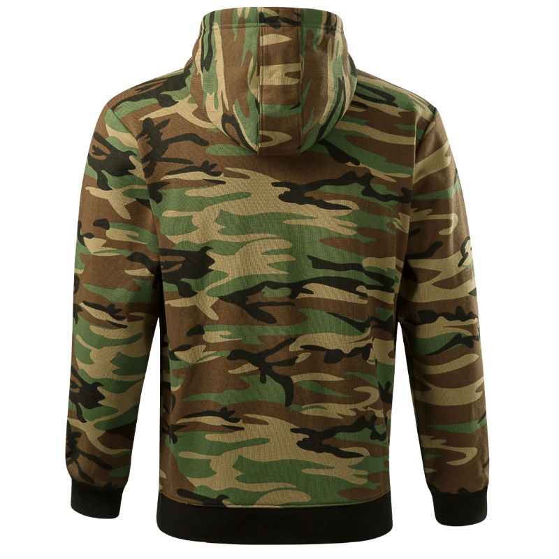 Pánská maskáčová mikina teplejší CAMO Zipper khaki hnědá Malfini