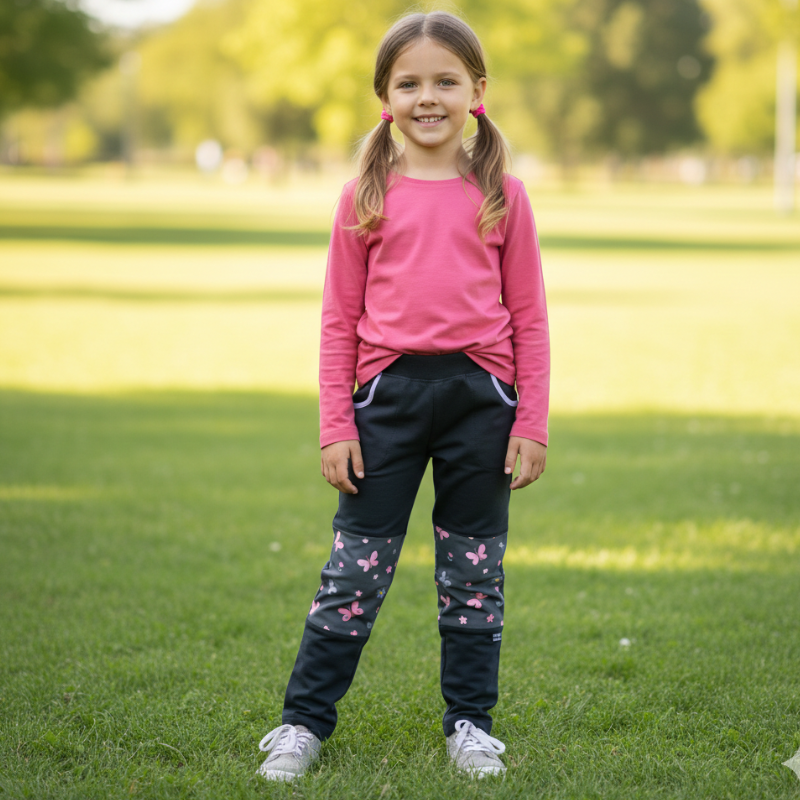 Dívčí softshellové kalhoty nezateplené černé Wolf nad Wolfie B2683