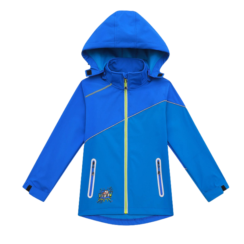 Chlapecká softshellová bunda nezateplená modrá Kugo HK5659
