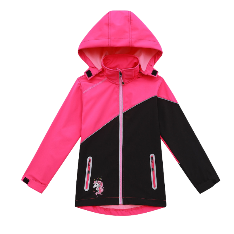 Dívčí softshellová bunda nezateplená růžová Kugo HK5659