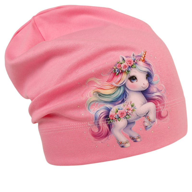 Dívčí bavlněná čepice růžová Pepe Dráče