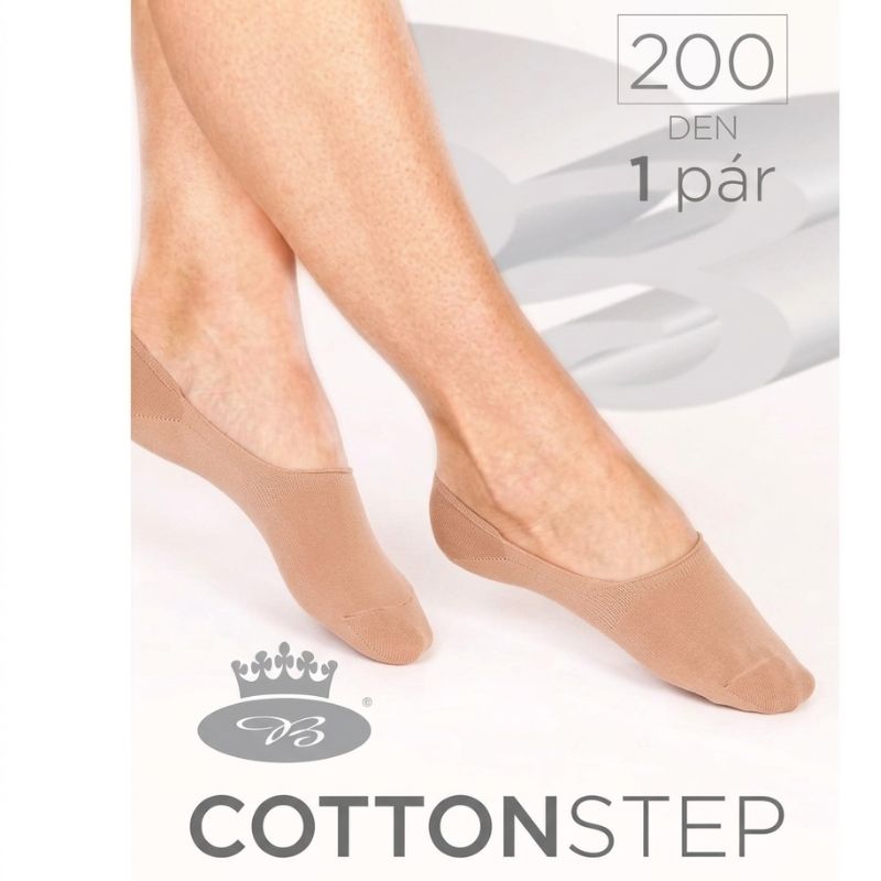 Dámské silonkové ťapky Cotton s bavlnou – tělové