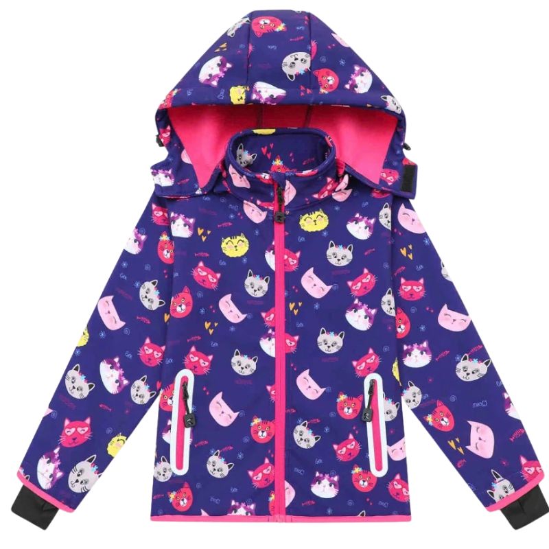 Dívčí softshellová bunda (fleece) fialová HB5870