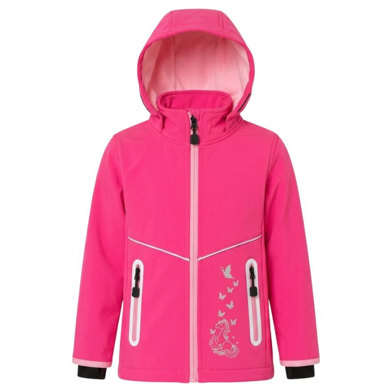 Dívčí softshellová bunda (fleece) růžová HB5868