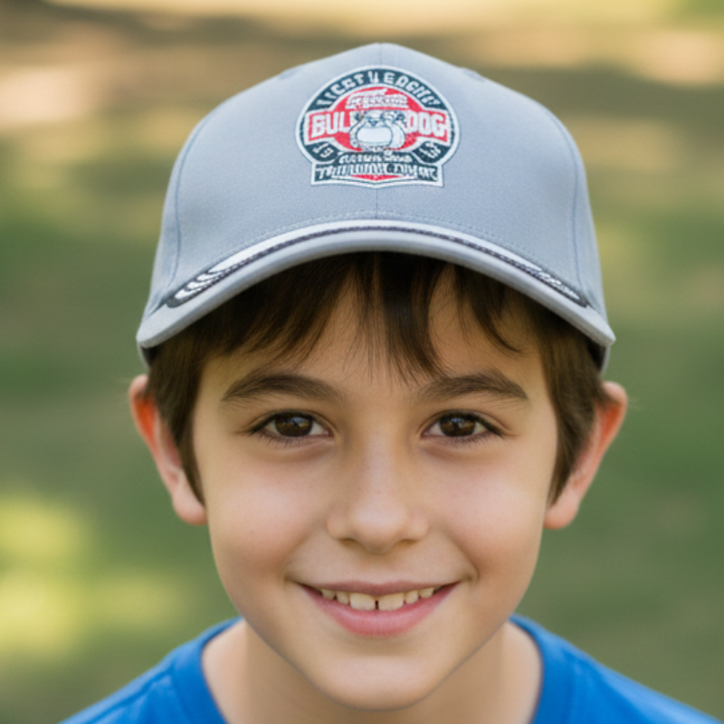obvod 52- Chlapecká kšiltovka  - BULLDOG - šedá barva