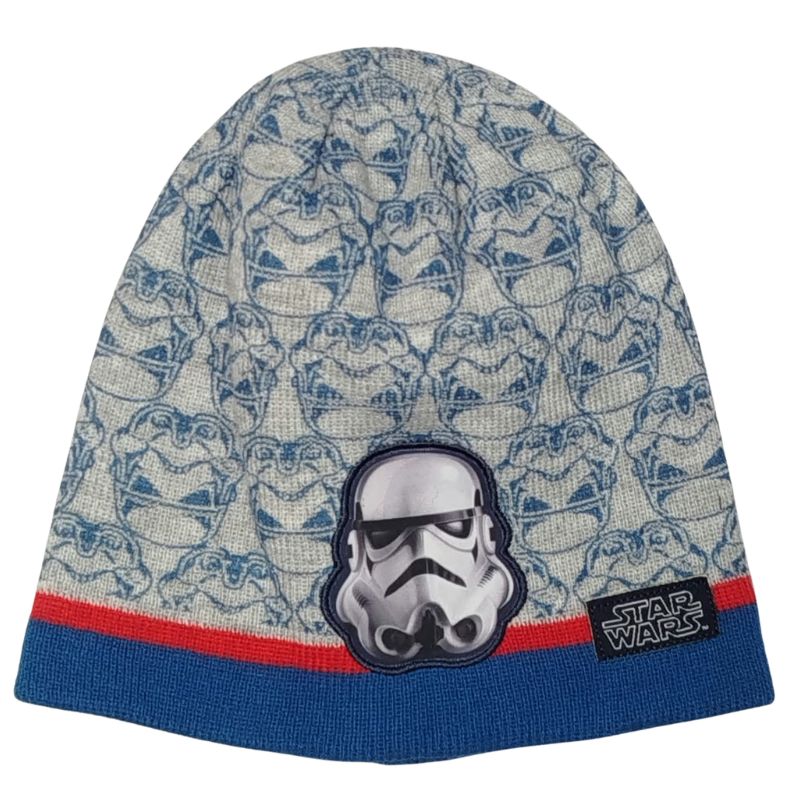 obvod 52-Chlapecká zimní čepice Star Wars - šedo-modrá barva