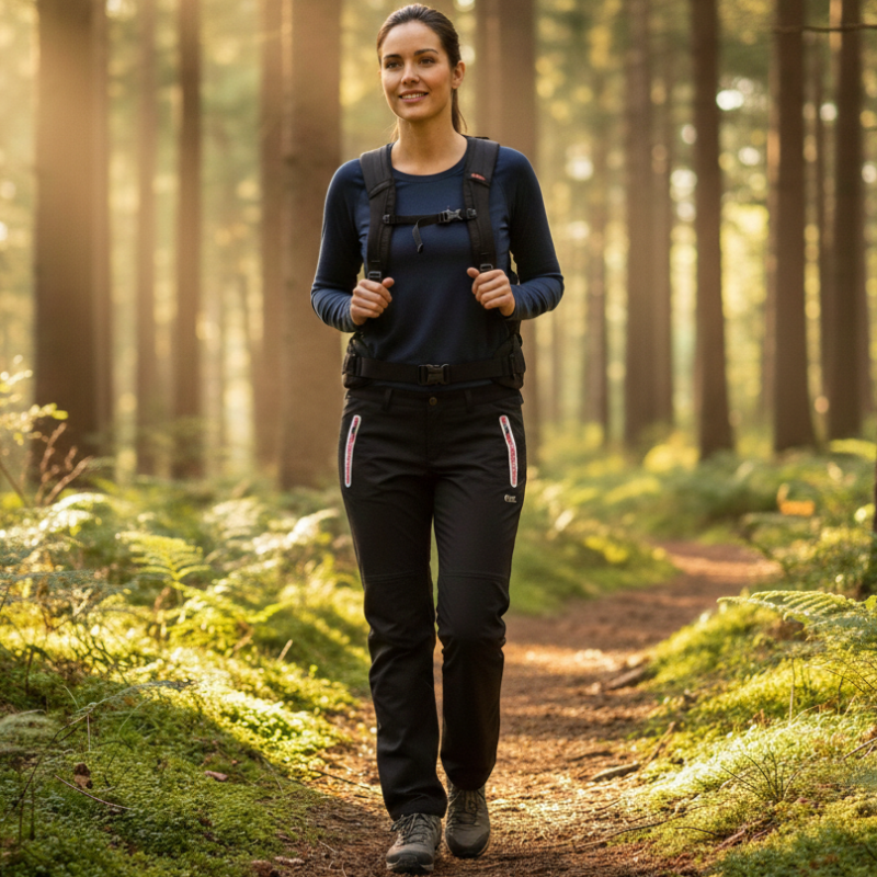 KUGO HK2877 Dámské softshellové kalhoty bez fleesu (slabé) šedé