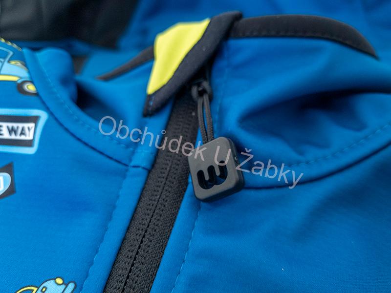 Chlapecká softshellová bunda bagr modrá WAMU