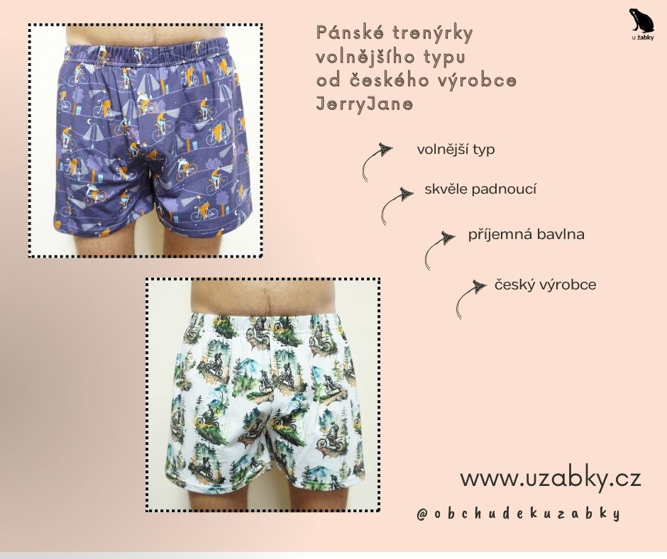 Pánské trenky švestkově modrá kola JerryJane