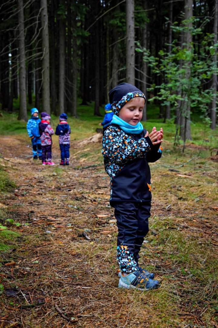 Dětské softshellové kalhoty zateplené černé DINO WAMU