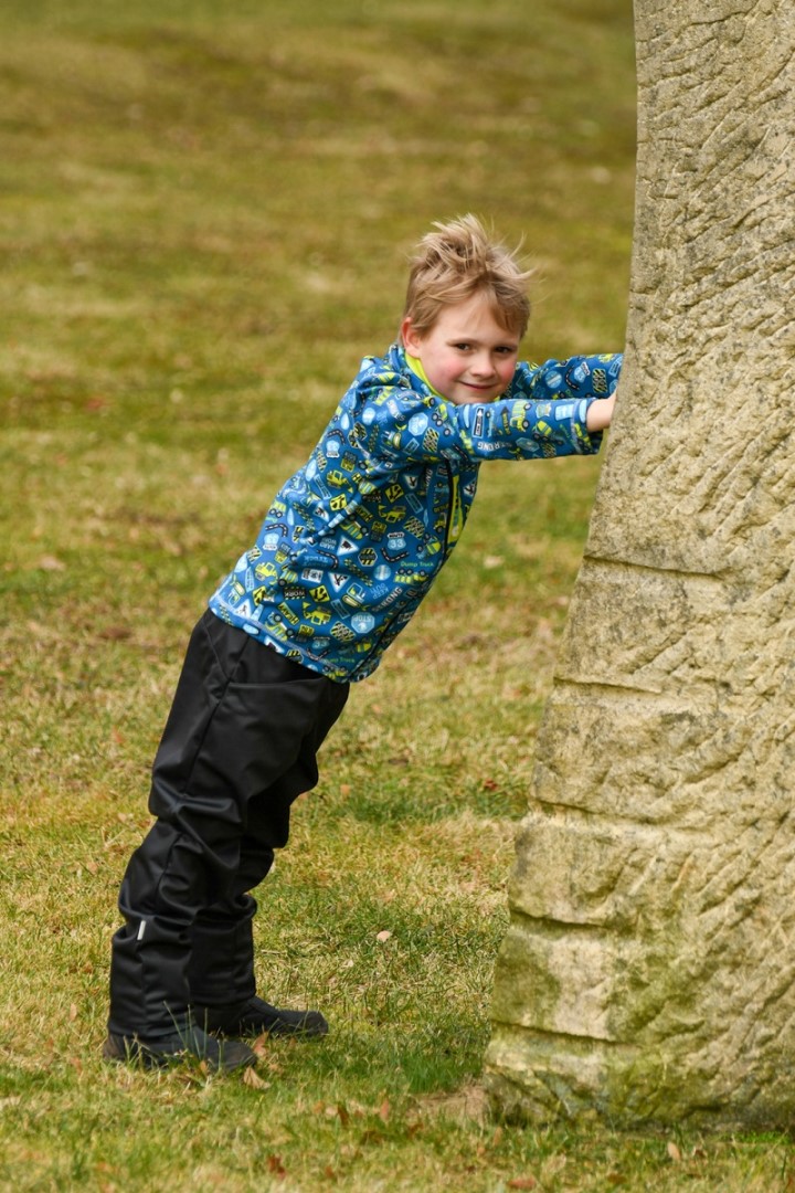 Chlapecká fleesová mikina  modrá Bagr  WAMU